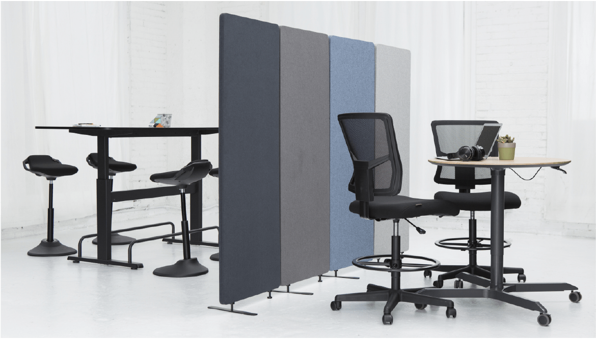 ReFocus™ Acoustic Room Dividers Stand Up Desk Store