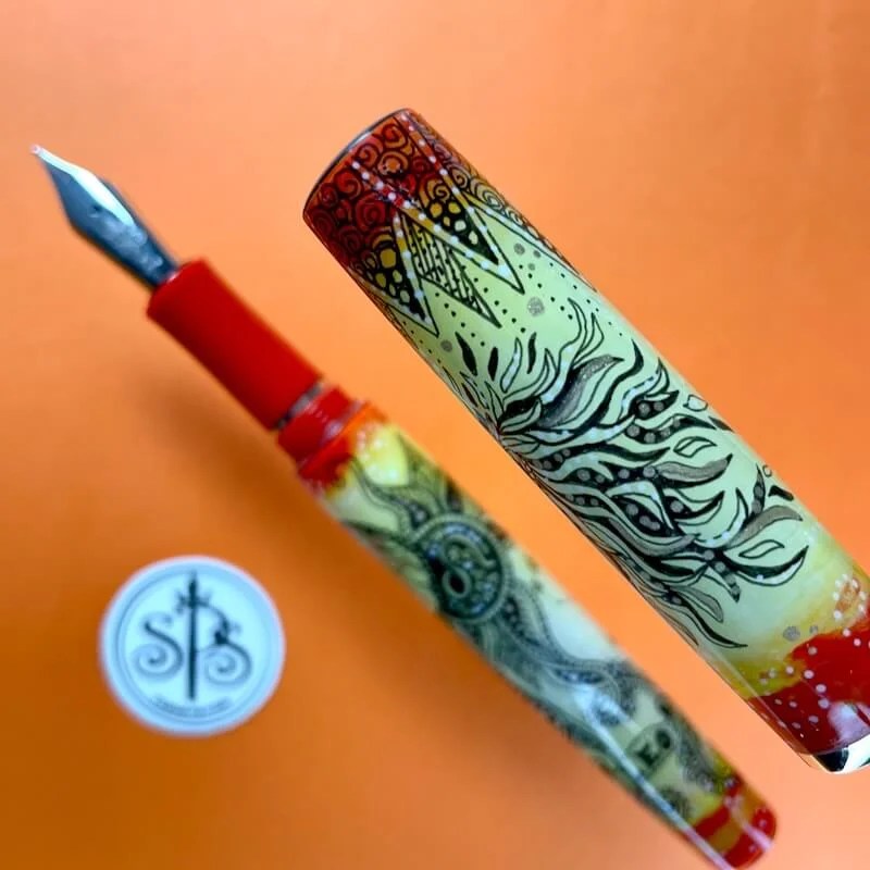 [Sold] Leo hand-crafted, hand-painted fountain pen - Stanford Pen Studio