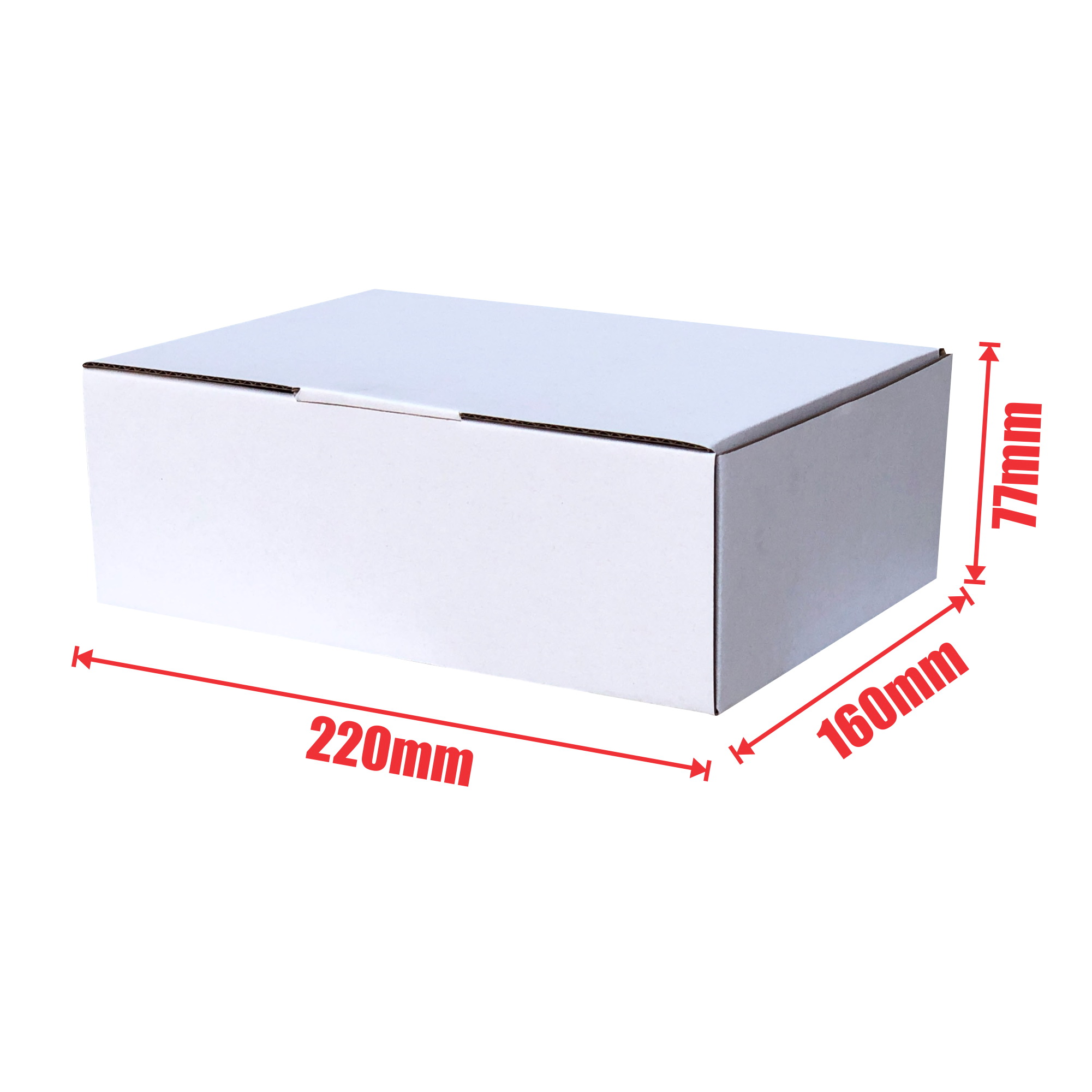 Buy 100pcs 220 x 160 x 77mm Diecut Mailing Box White Online Australia Stanley Packaging