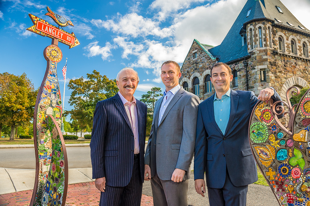 Principals of Micozzi Management photographed in Newton Center for
