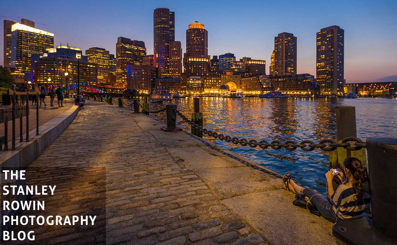 Boston Waterfront at Night Boston Photographer Stanley Rowin