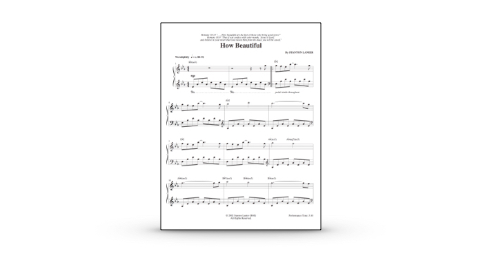 How Beautiful Sheet Music PDF Stanton Lanier
