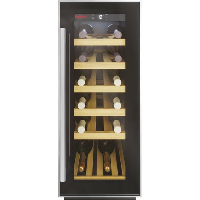 Baumatic 30cm Wine Cooler Black / Stainless Steel BWC305SS/2