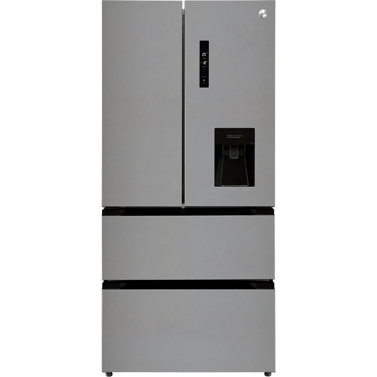 Hoover No Frost American Fridge Freezer - Silver - HSF818FXWDK