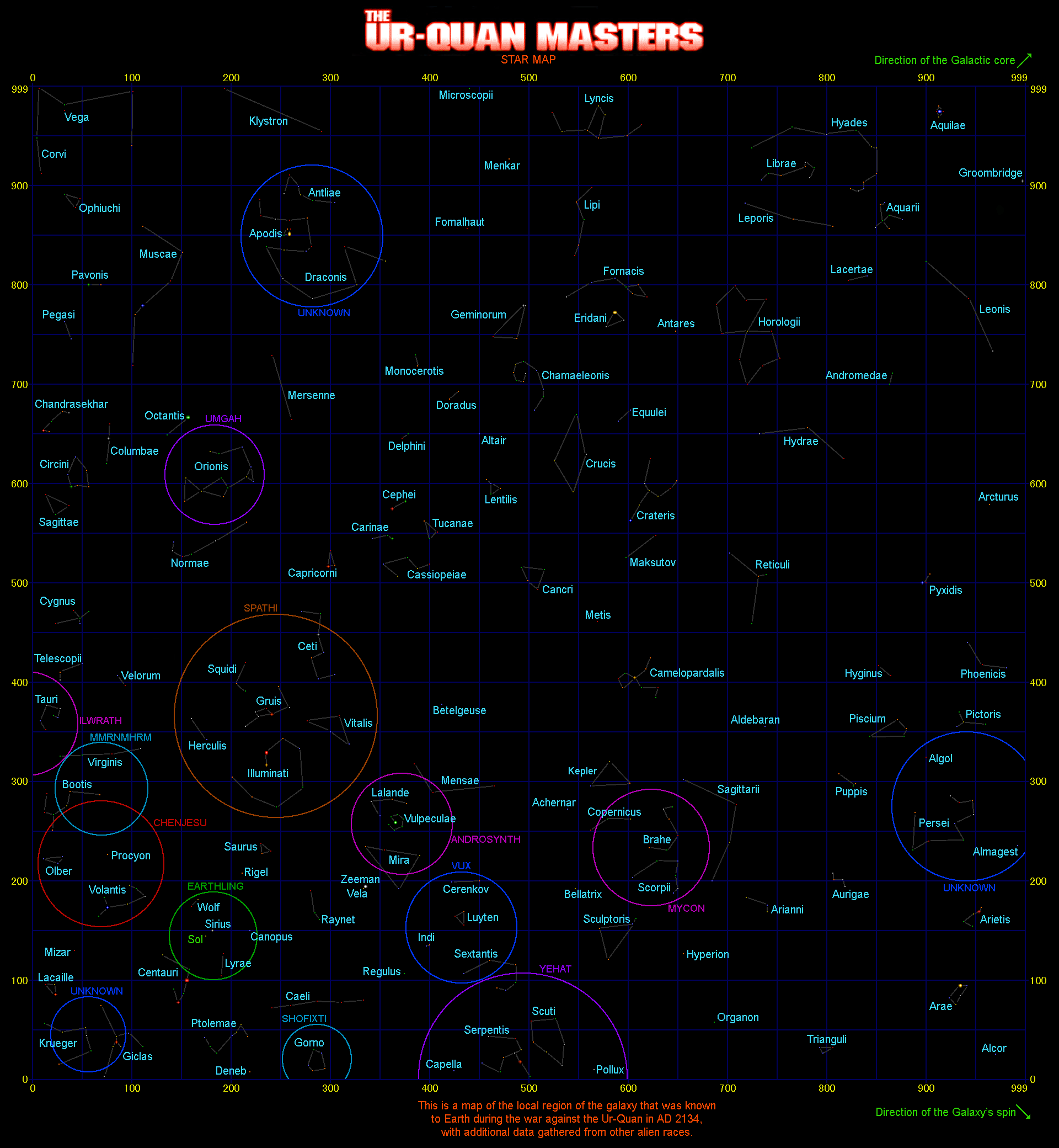Star Control 2 Star Map Star Control Starmaps