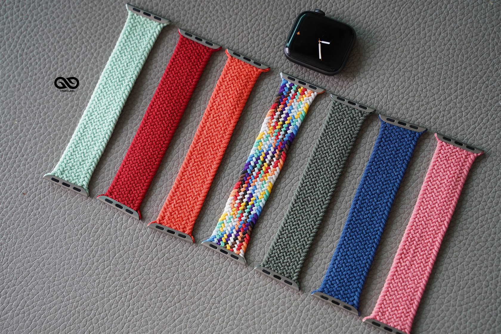 Braided Solo Loop For Apple Watch 44MM 45MM 46MM Series 4 5 6 7 8 9 10