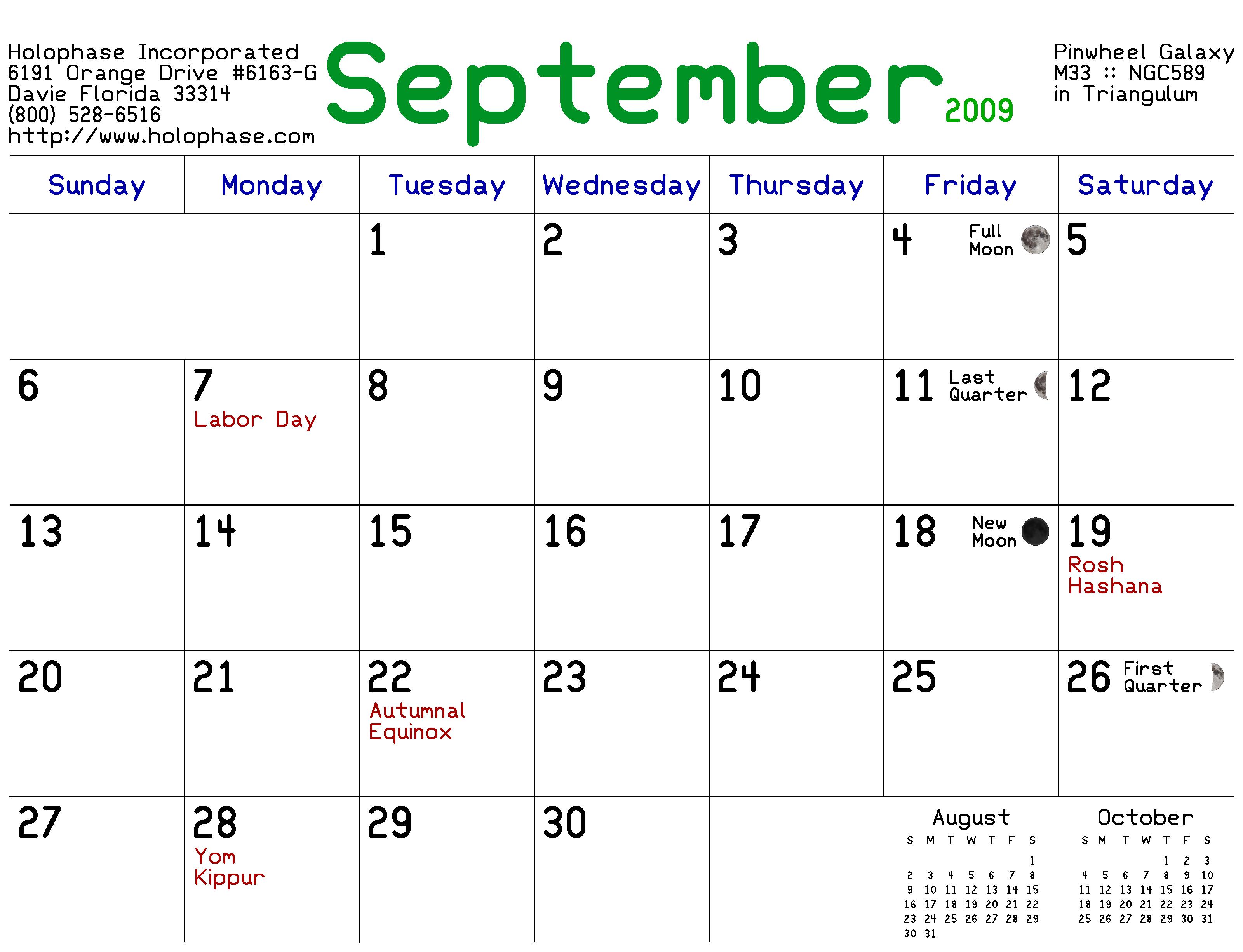 Calendar 2009