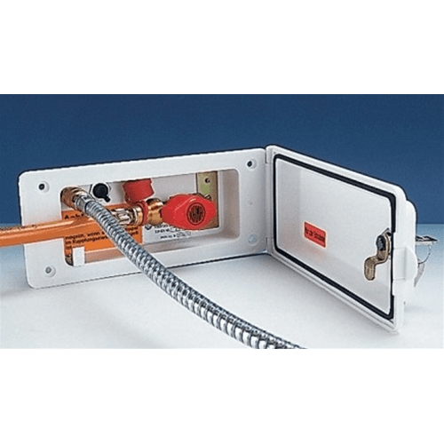 Attacco Esterno Per Acqua E Gas con interruttore Acqua Camper