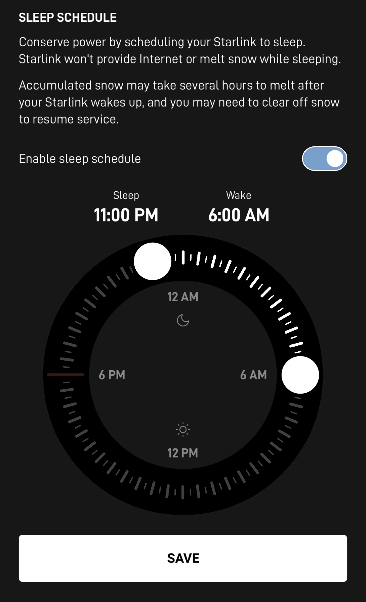 Sleep Schedule Feature Added To Starlink App Starlink Hardware