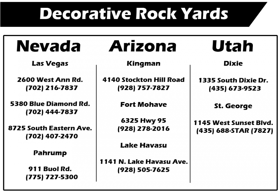 Star Nursery Garden Center’s Decorative Rock Yards