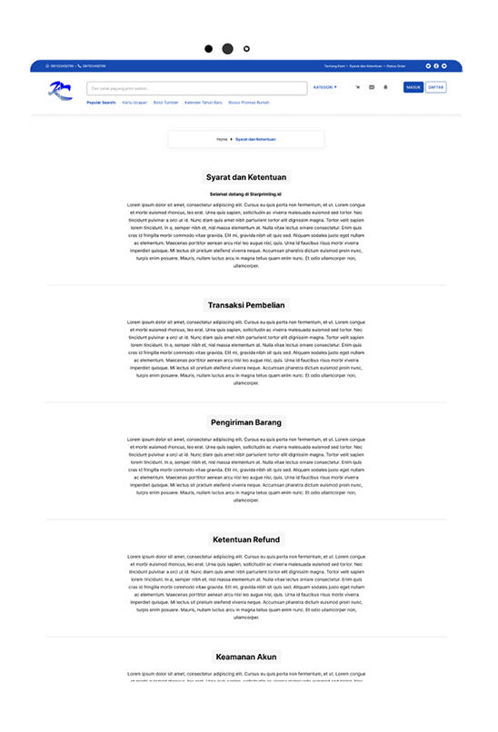 site Official Star Printing Aplikasi Toko Online Printing Just