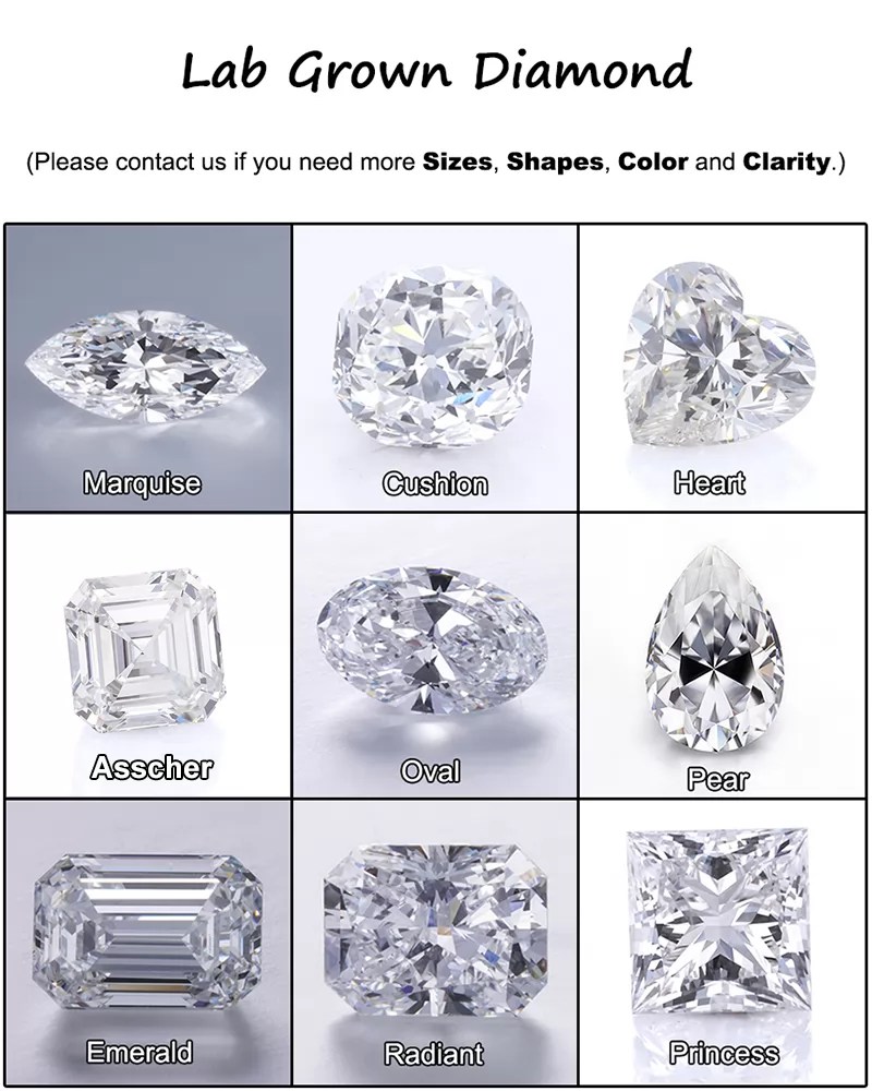 lab grown Diamond for custom jewelry China