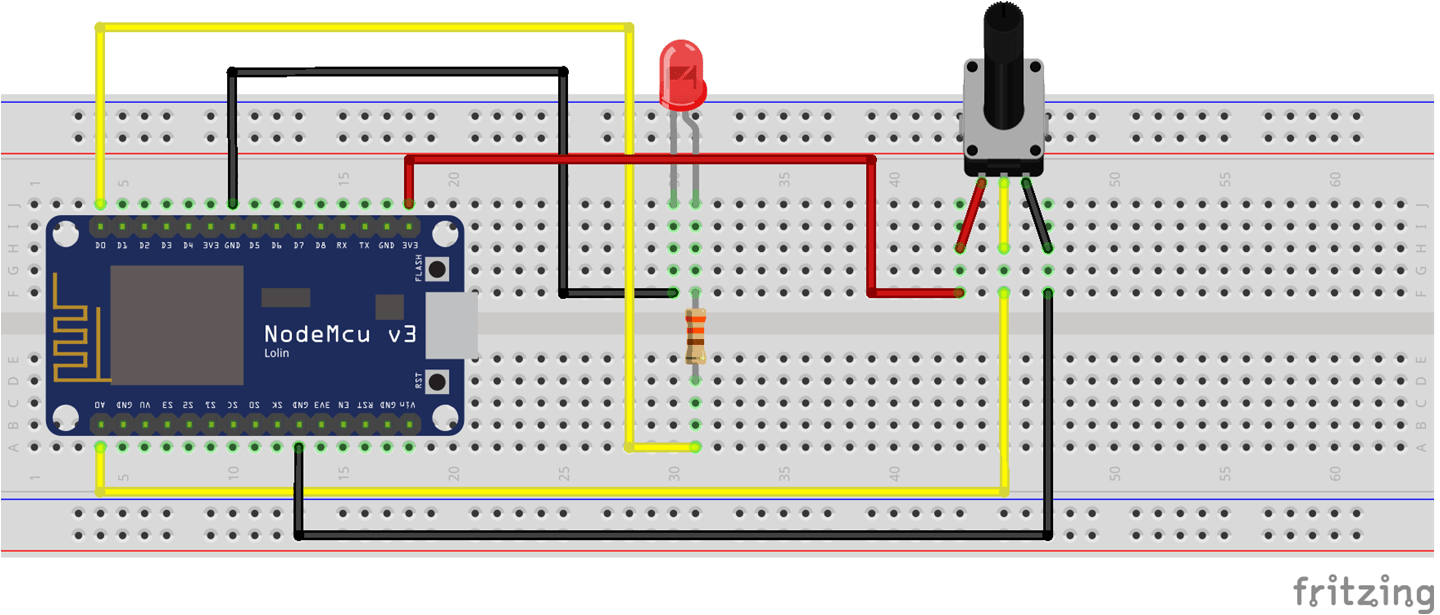 Analog Input and Output using NodeMCU ESP8266 IoT Lab