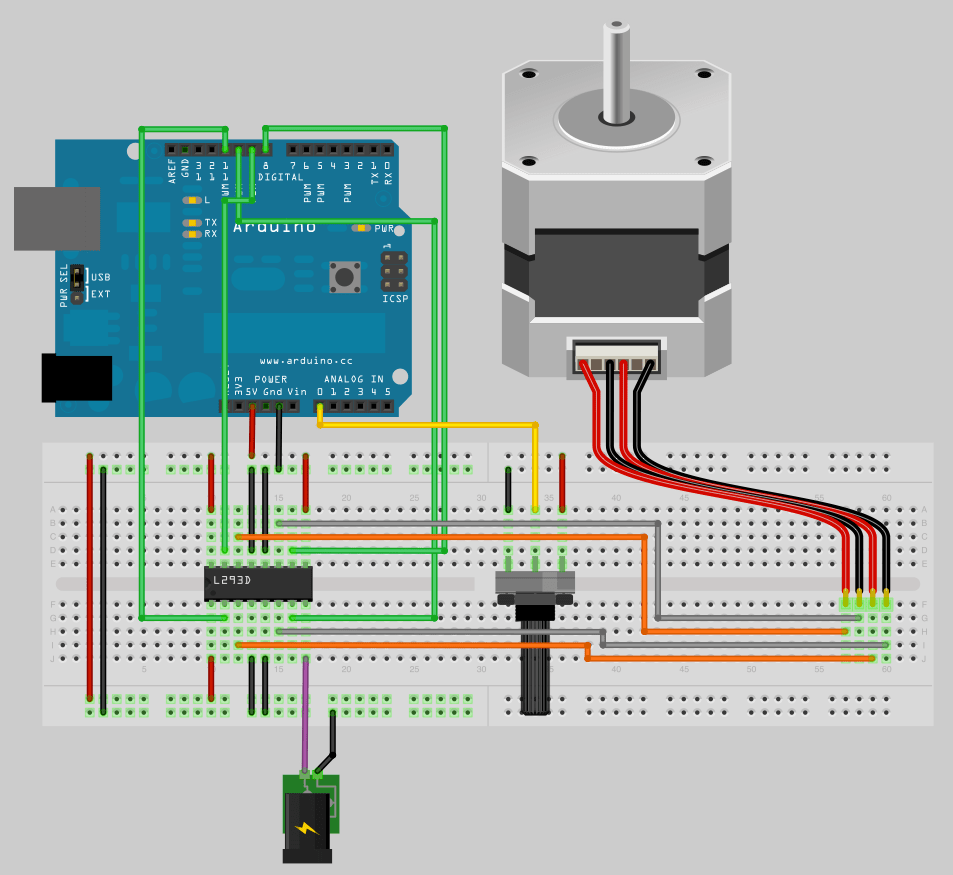 Motorsteuerung eines Schrittmotors (Stepper Motor) Arduino Tutorial