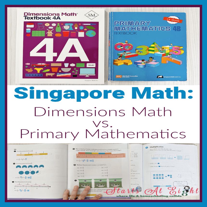 Singapore Math Dimensions Math vs. Primary Mathematics StartsAtEight