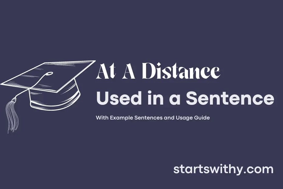 AT A DISTANCE in a Sentence Examples 21 Ways to Use At A Distance
