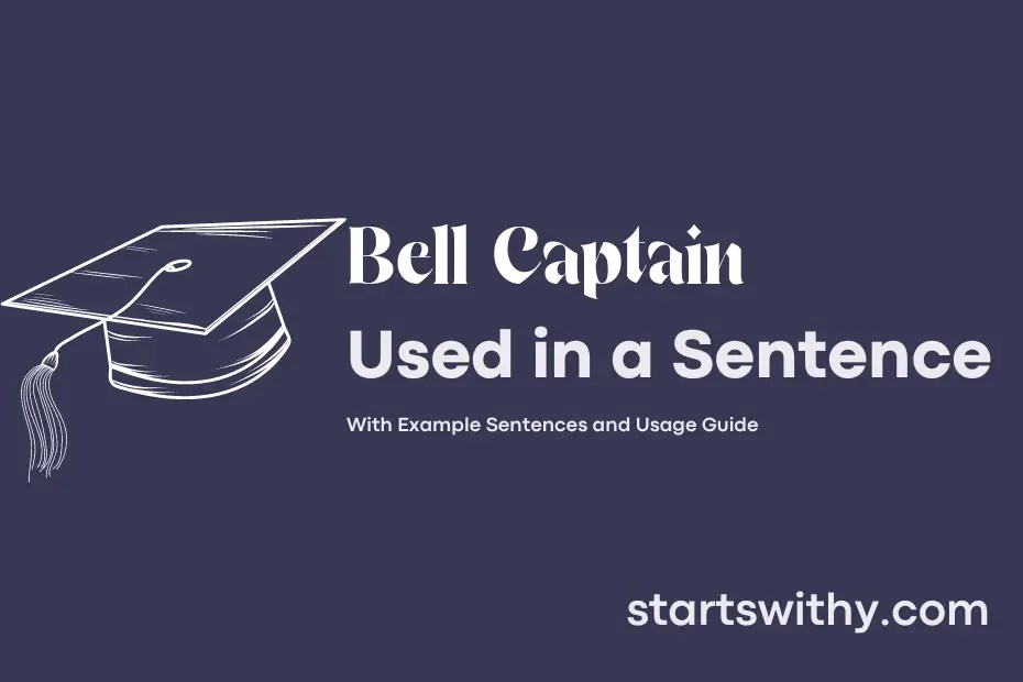 BELL CAPTAIN in a Sentence Examples 21 Ways to Use Bell Captain