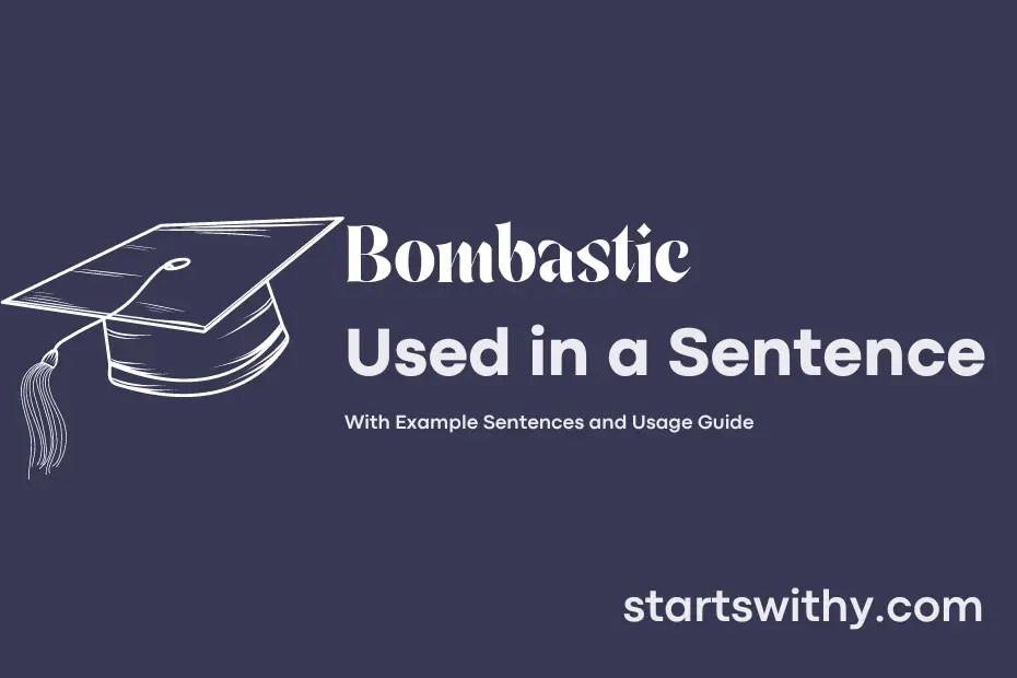 BOMBASTIC in a Sentence Examples 21 Ways to Use Bombastic