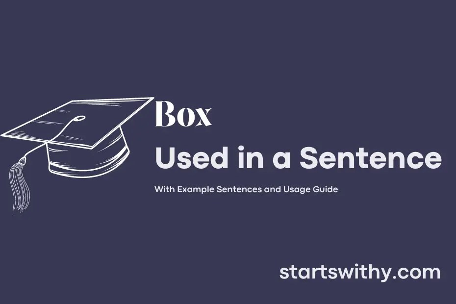 BOX in a Sentence Examples 21 Ways to Use Box