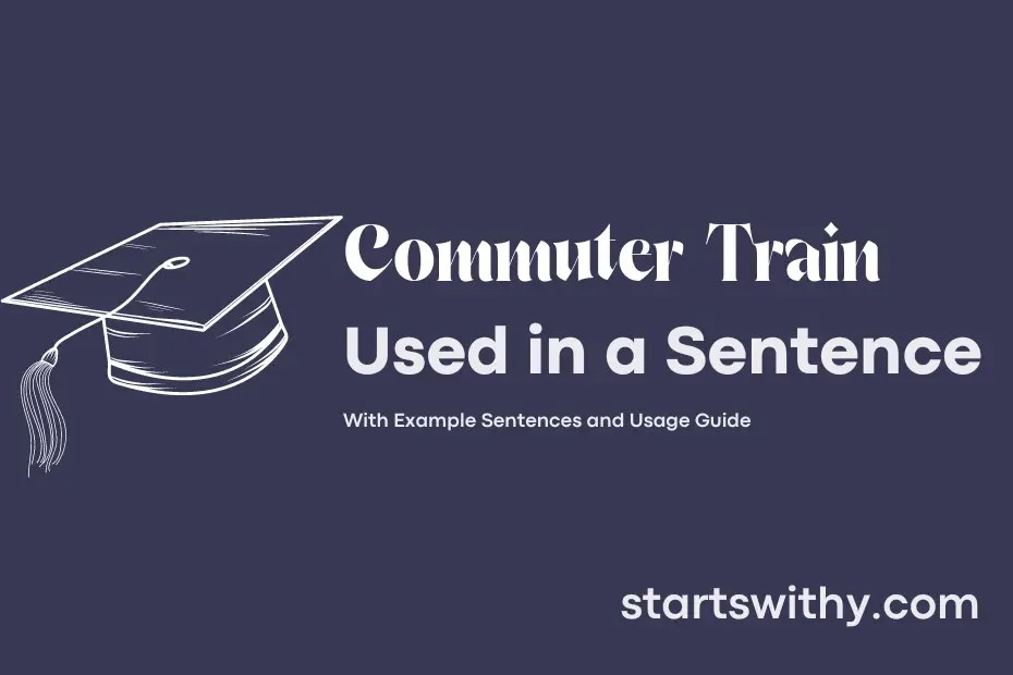 COMMUTER TRAIN in a Sentence Examples 21 Ways to Use Commuter Train