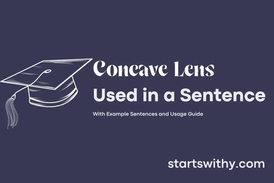 CONCAVE LENS in a Sentence Examples 21 Ways to Use Concave Lens