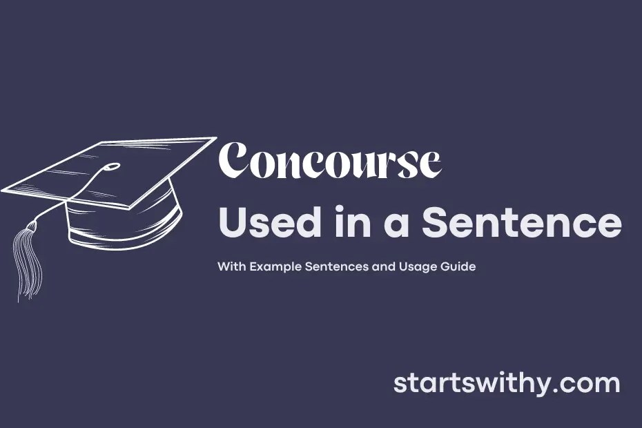 CONCOURSE in a Sentence Examples 21 Ways to Use Concourse