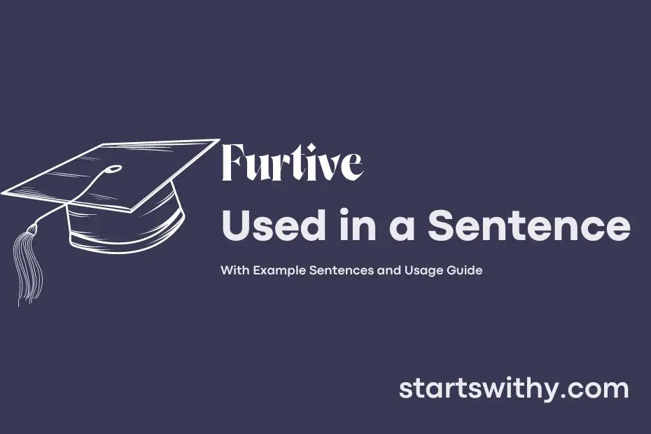 FURTIVE in a Sentence Examples 21 Ways to Use Furtive