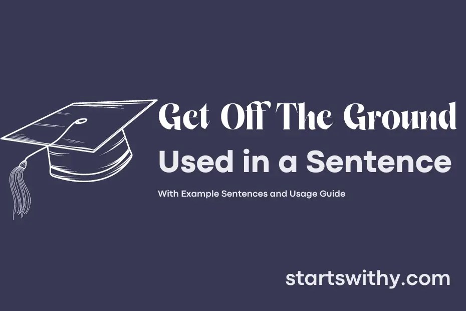 GET OFF THE GROUND in a Sentence Examples 21 Ways to Use Get Off The