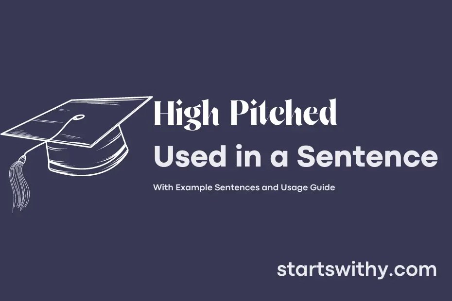HIGH PITCHED in a Sentence Examples 21 Ways to Use High Pitched