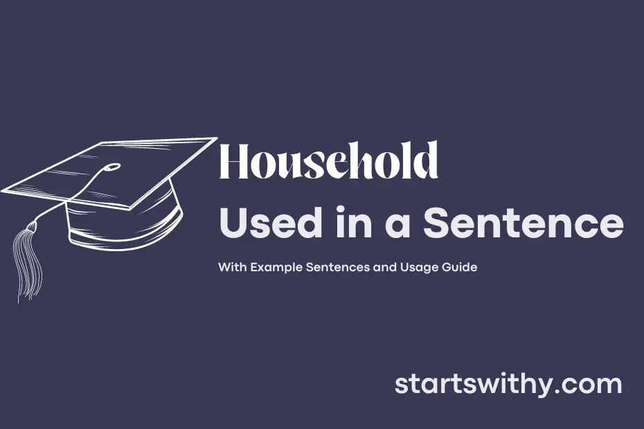 HOUSEHOLD in a Sentence Examples 21 Ways to Use Household