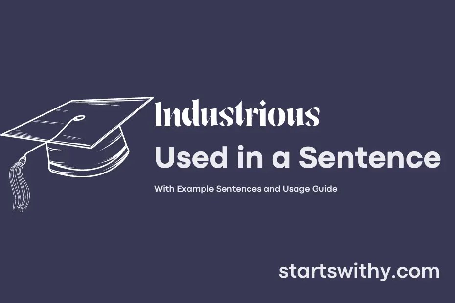 INDUSTRIOUS in a Sentence Examples 21 Ways to Use Industrious