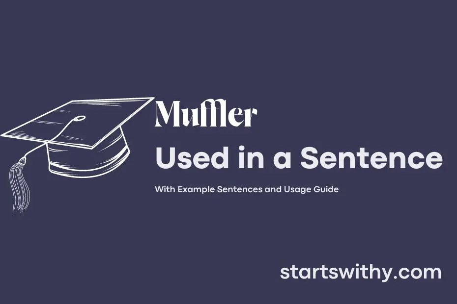 MUFFLER in a Sentence Examples 21 Ways to Use Muffler