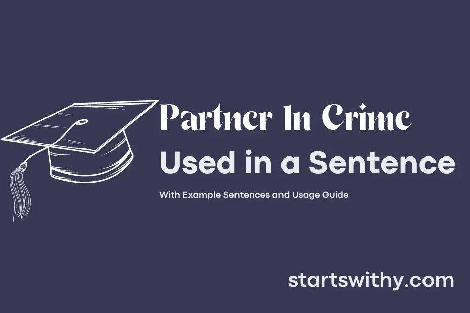 PARTNER IN CRIME in a Sentence Examples 21 Ways to Use Partner In Crime