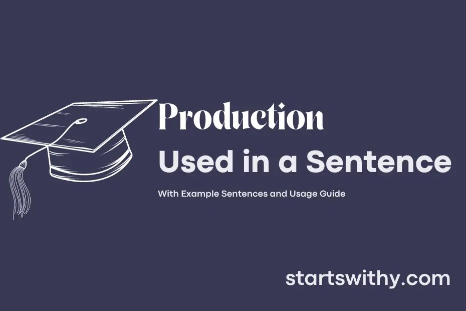PRODUCTION in a Sentence Examples 21 Ways to Use Production