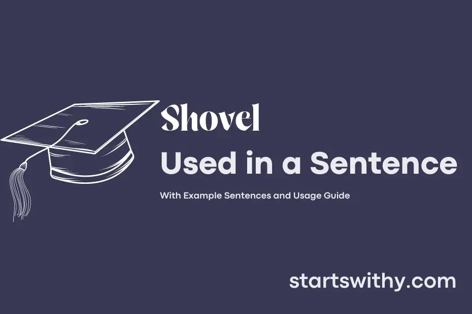 SHOVEL in a Sentence Examples 21 Ways to Use Shovel