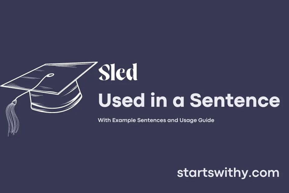 SLED in a Sentence Examples 21 Ways to Use Sled