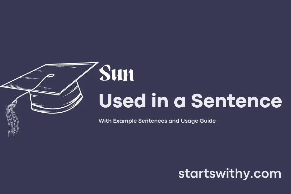 SUN in a Sentence Examples 21 Ways to Use Sun