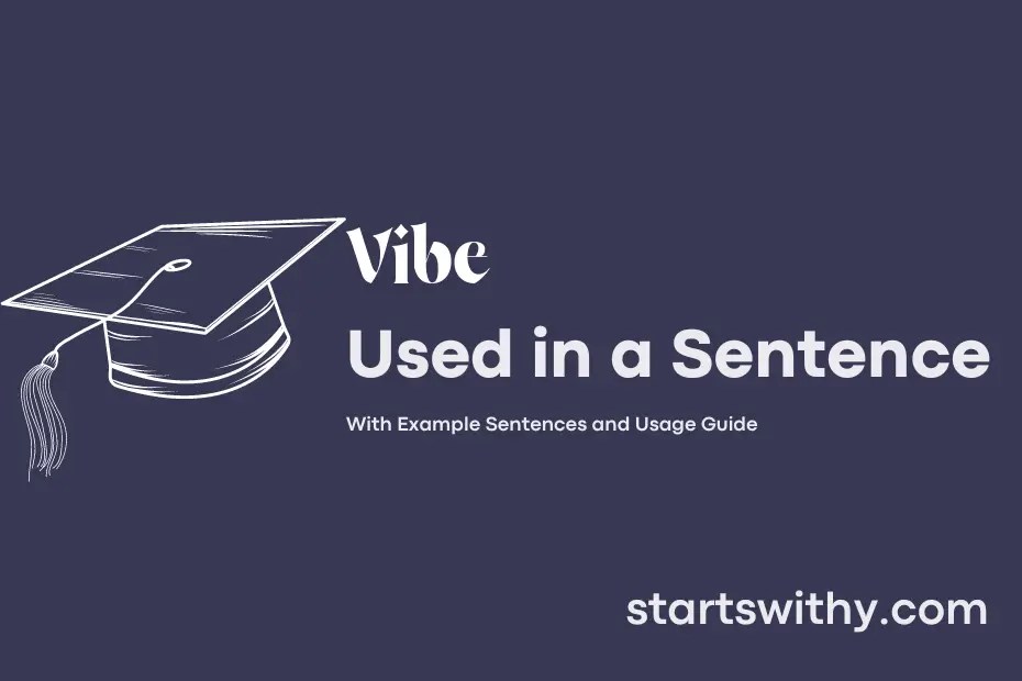 VIBE in a Sentence Examples 21 Ways to Use Vibe