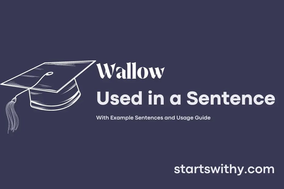 WALLOW in a Sentence Examples 21 Ways to Use Wallow