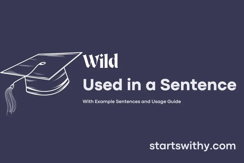 WILD in a Sentence Examples 21 Ways to Use Wild
