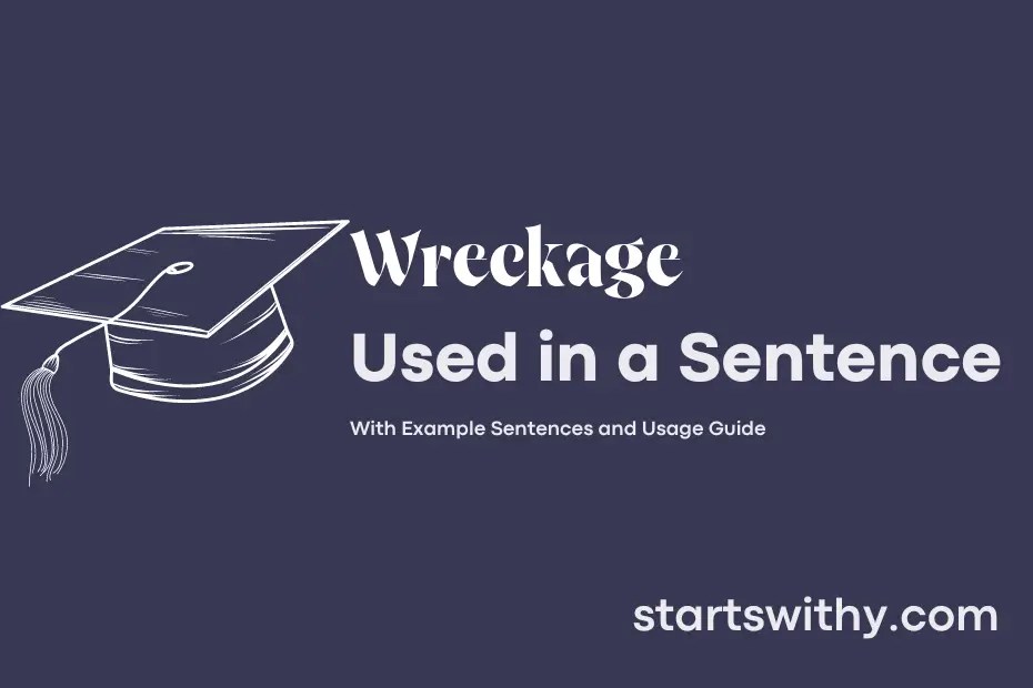 WRECKAGE in a Sentence Examples 21 Ways to Use Wreckage