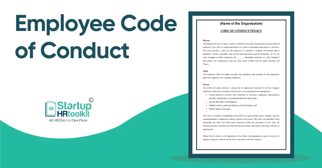 Employee Code of Conduct Policy Download PDF Word