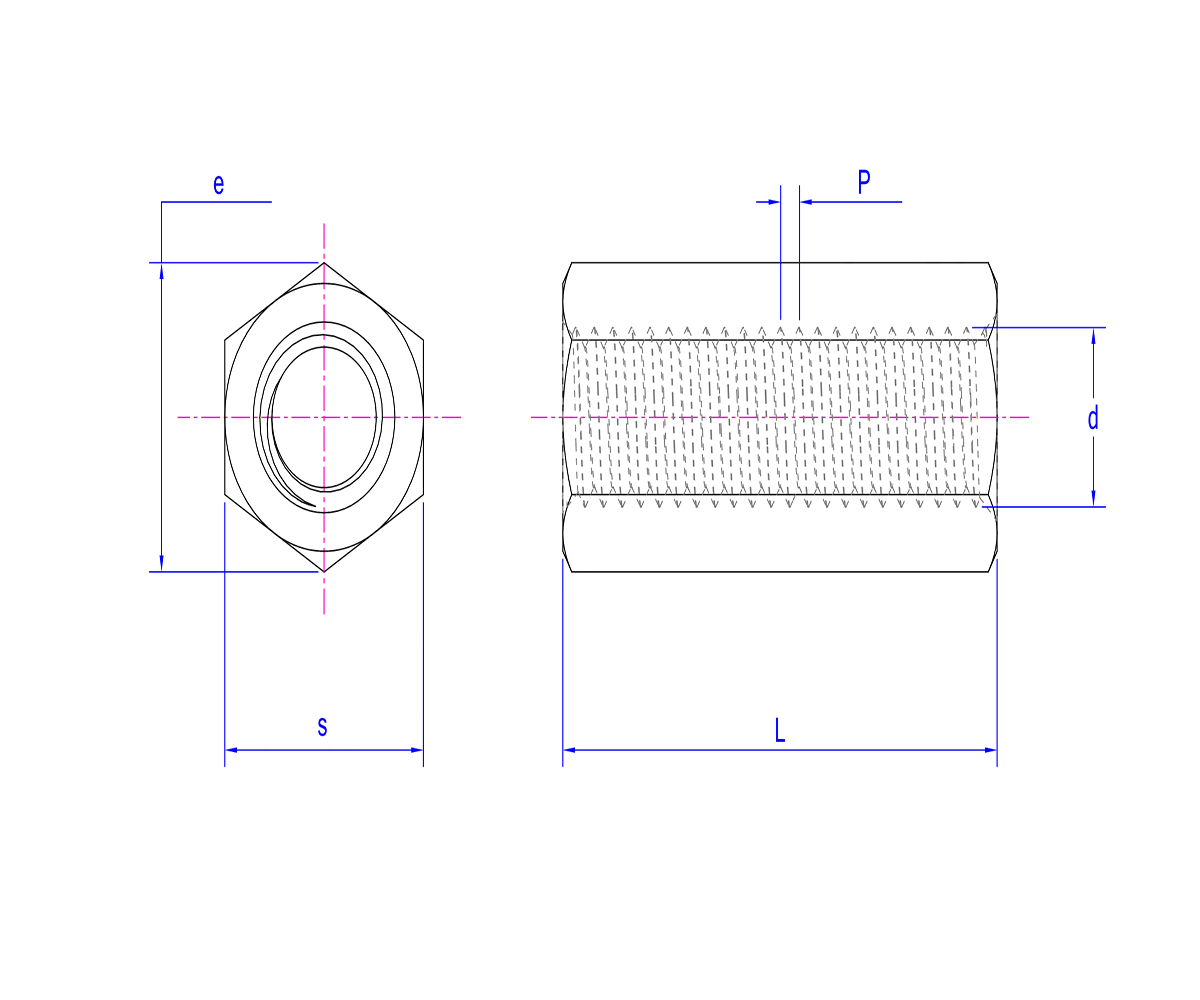Hex Coupling Nut STARWDH Many years of experience in fasteners