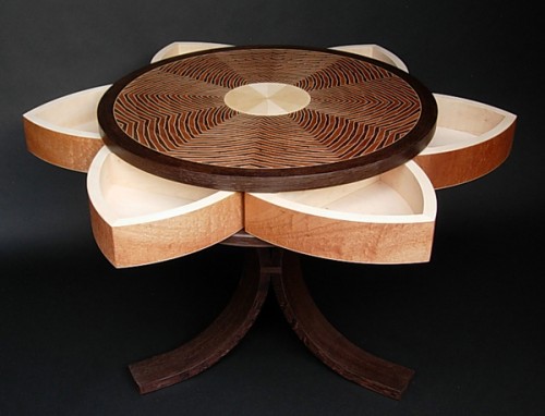 Secret Compartment Lotus Table | StashVault - Secret Stash Compartments