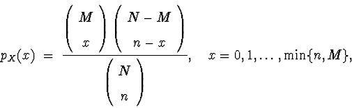 The hypergeometric distribution