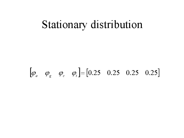 Stationary distribution
