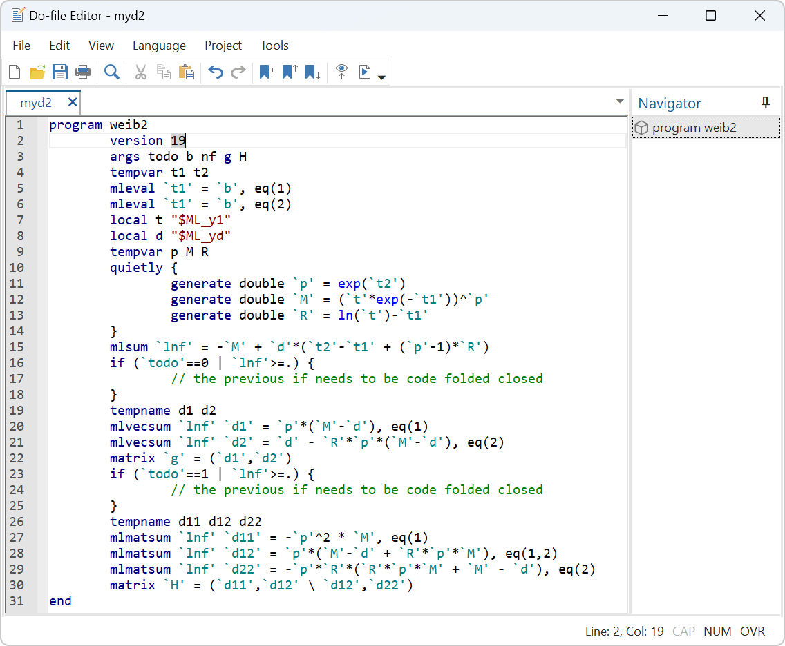 Dofile Editor Stata