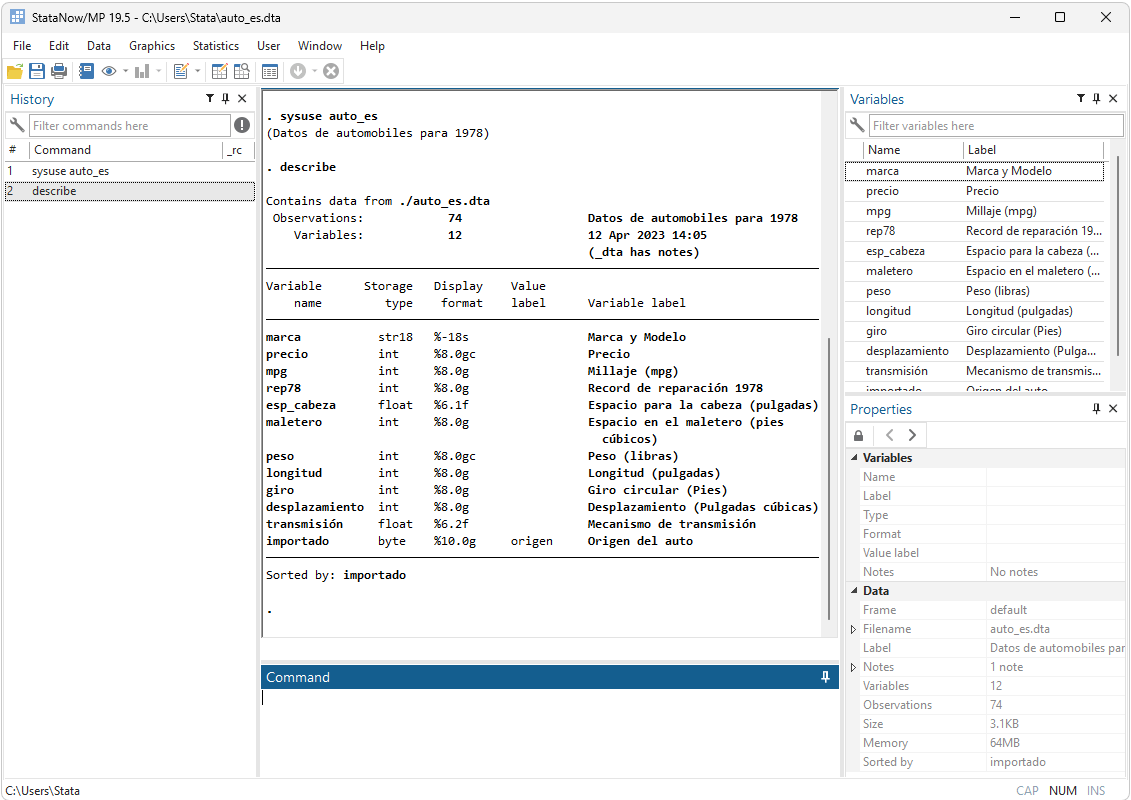 Tabulate Stata