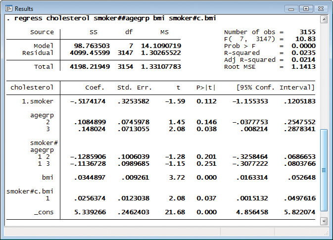 Factor variables