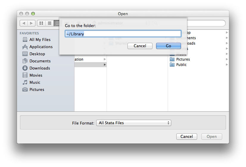 Stata FAQ Accessing Stata's application support directory in OS X 10